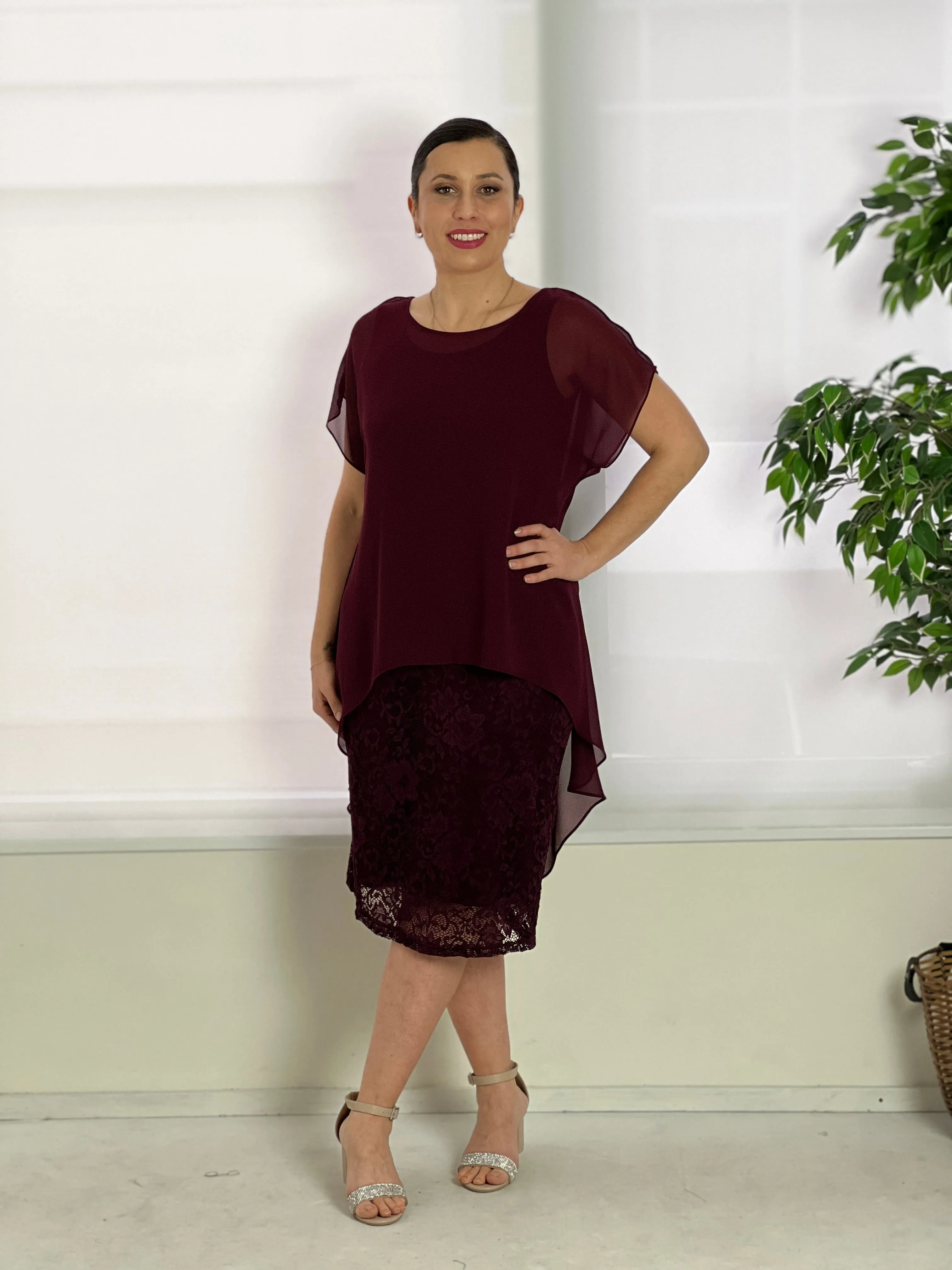 Hulston Burgundy Evening 2 Piece Set