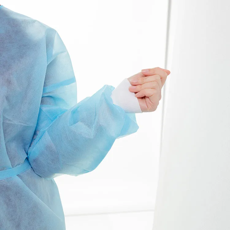 Isolation Gown, Knee-Length & Knitting Cuffs , 10 x 5 bags/case, 991539, $1.45/piece
