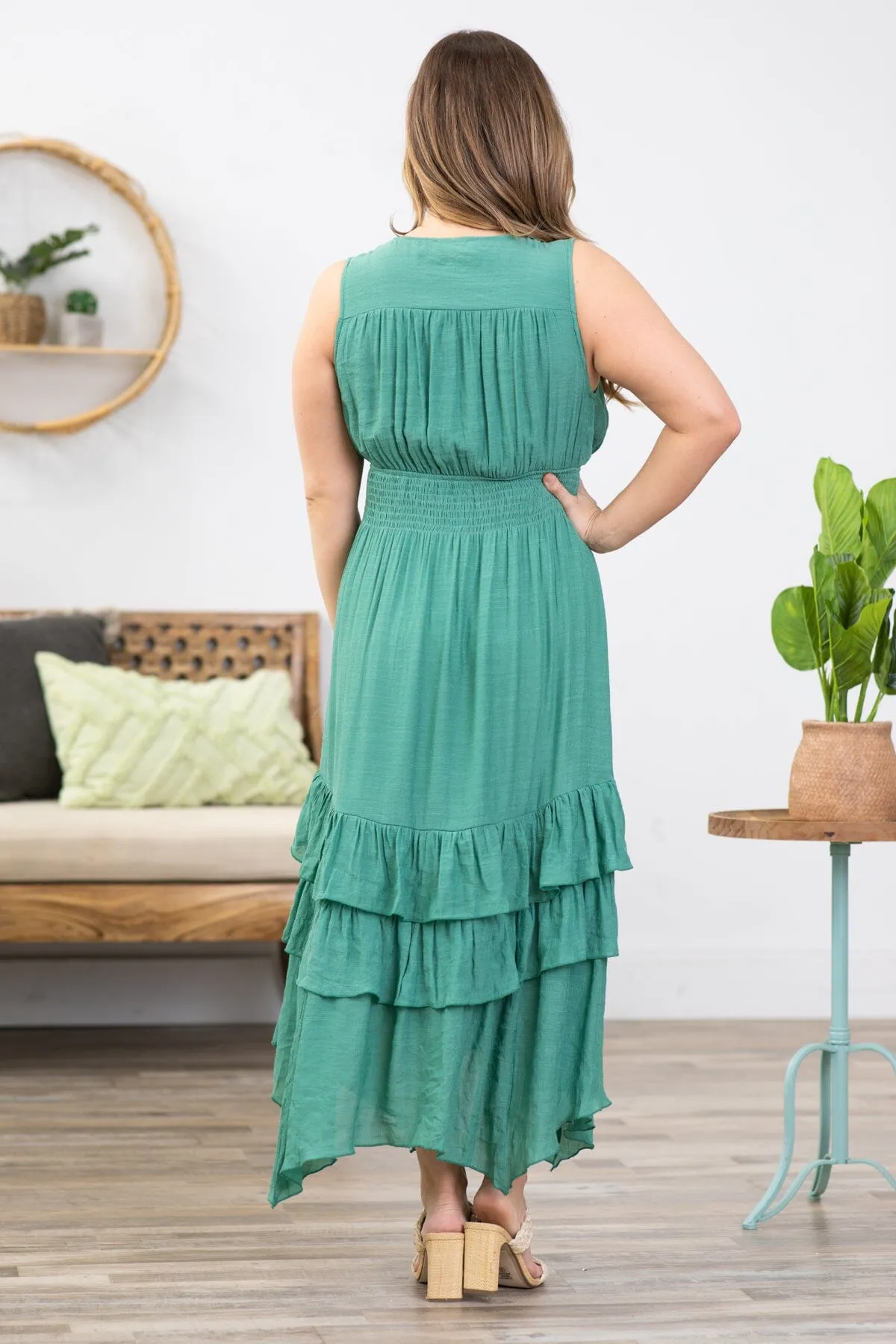 Jade Smocked Waist Midi Dress