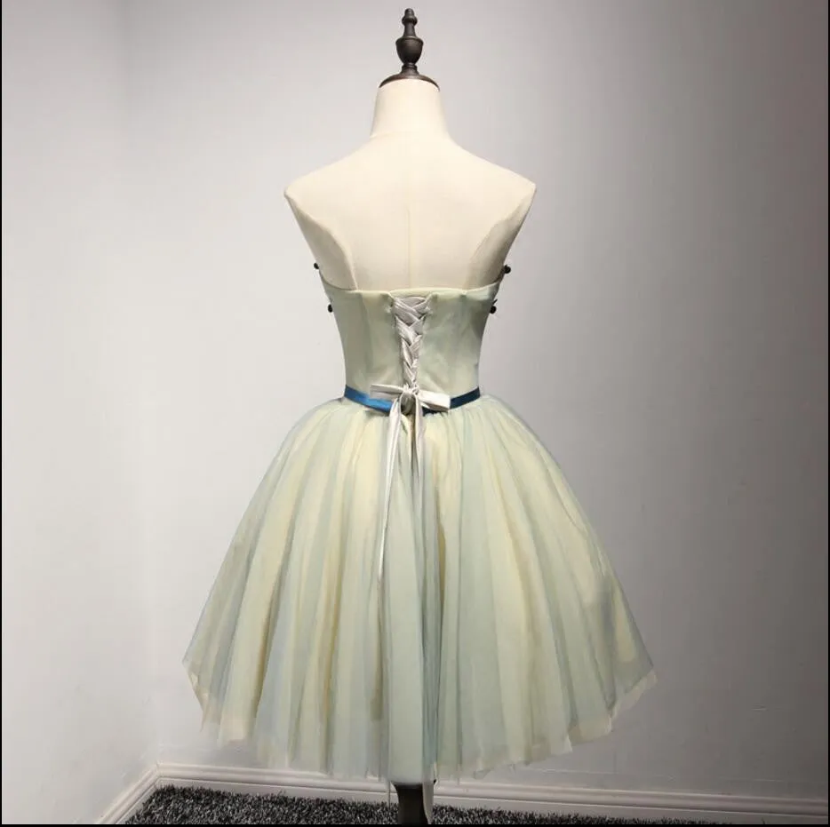 Junior Sweetheart Lovely On Sale Tulle Short Homecoming Dresses, BG51593