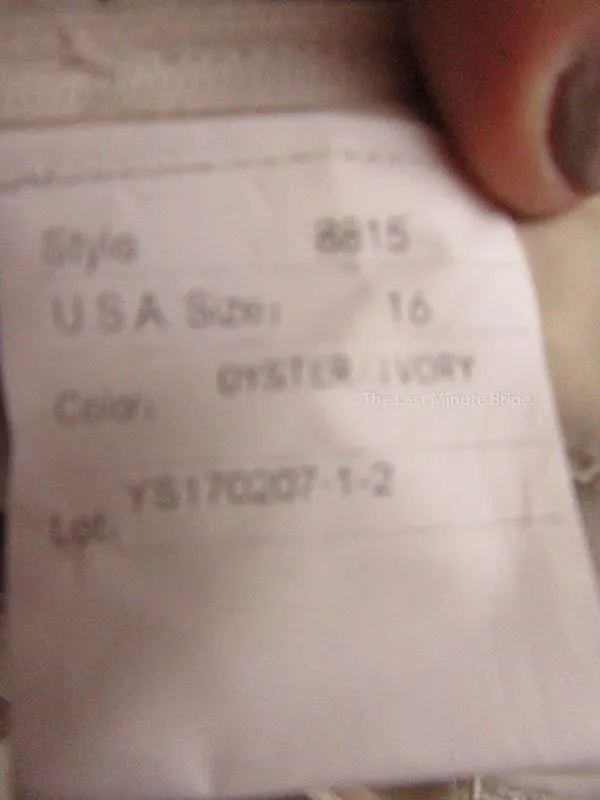 Justin Alexander 8815 size 16