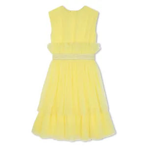 Karl Lagerfeld Yellow Tulle Dress