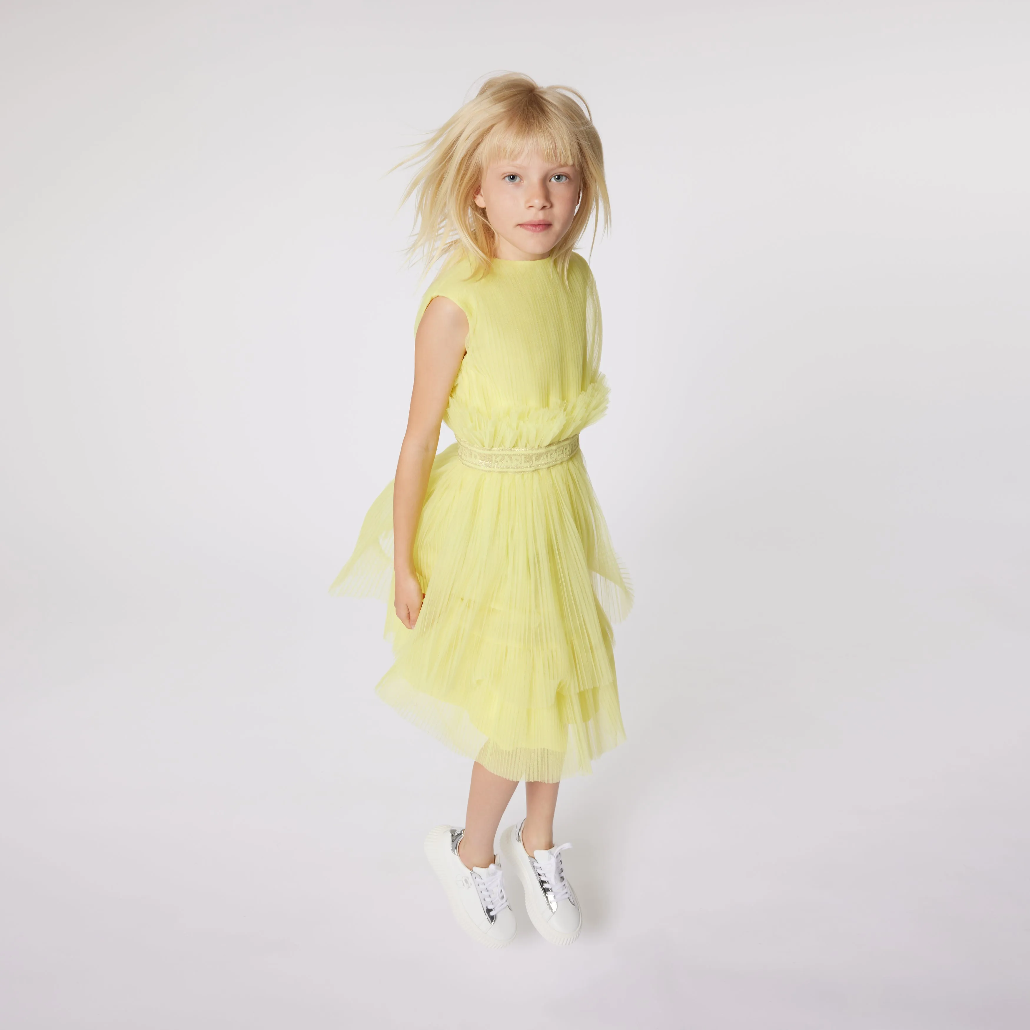 Karl Lagerfeld Yellow Tulle Dress