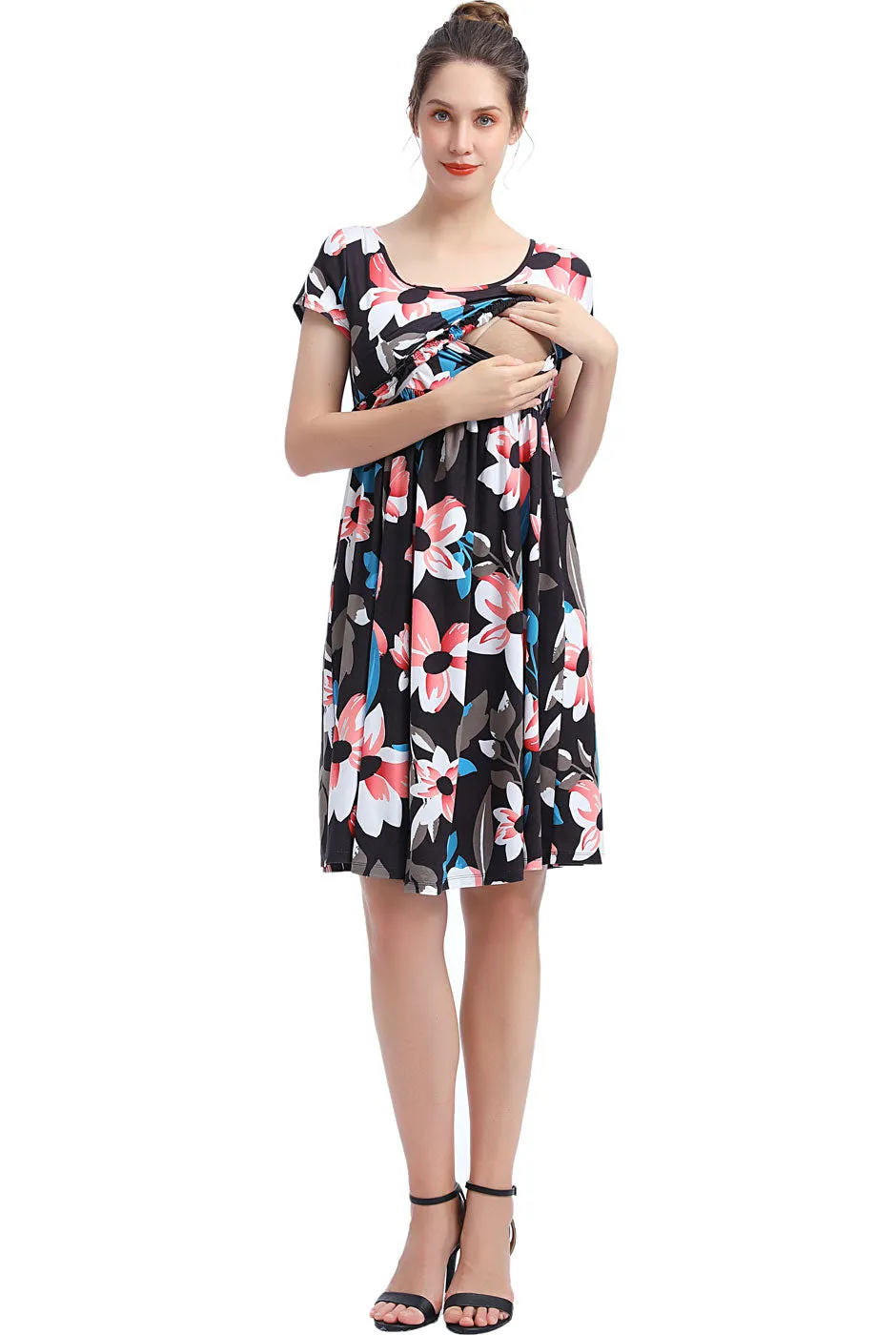 Kimi   Kai Maternity "Astrid" Nursing Skater Dress
