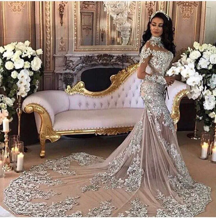 Lace Long Sleeves Mermaid