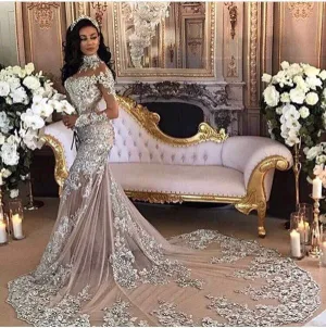 Lace Long Sleeves Mermaid