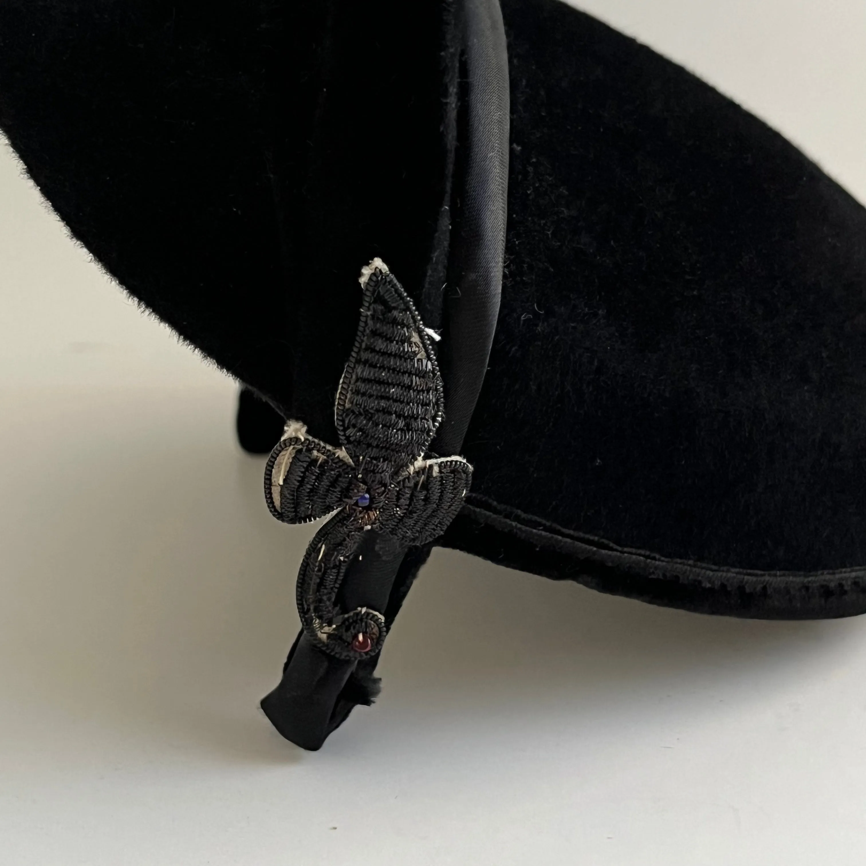 Late 40s/ Early 50s Velour Cocktail Hat