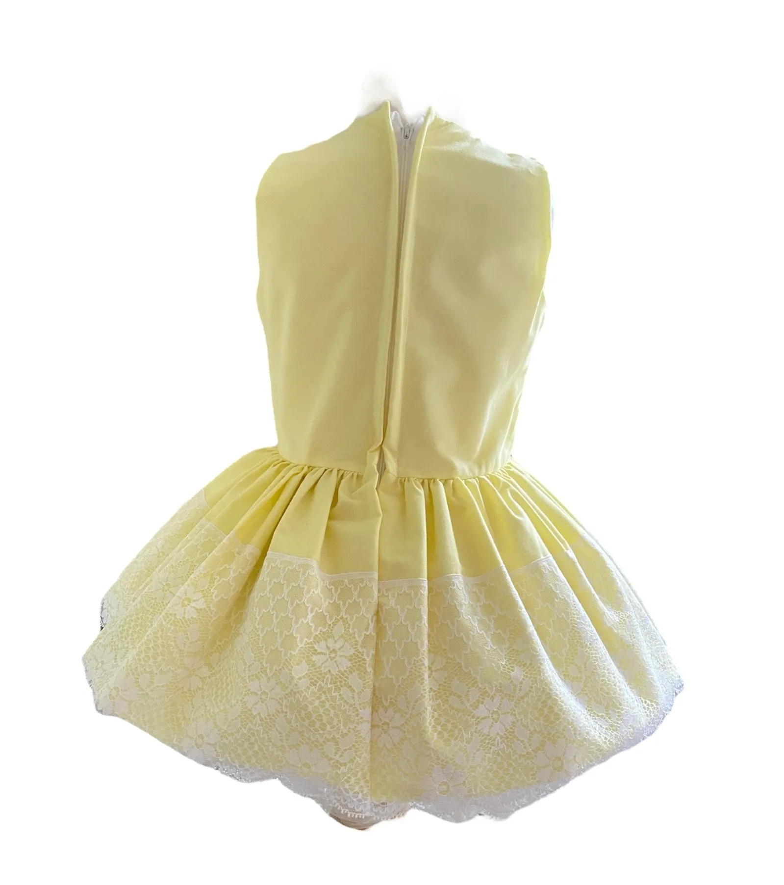 Lemon Lace Drop Waist Dress