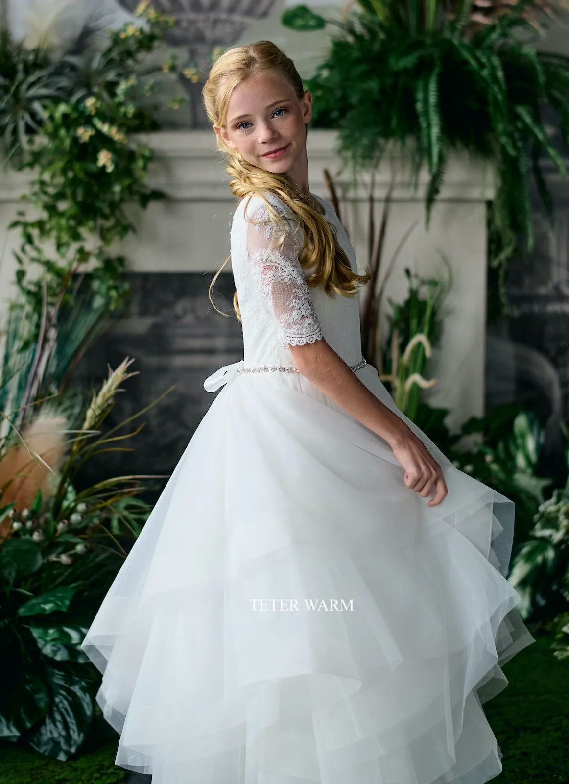 Long Sleeve Horsehair Dress FR06N