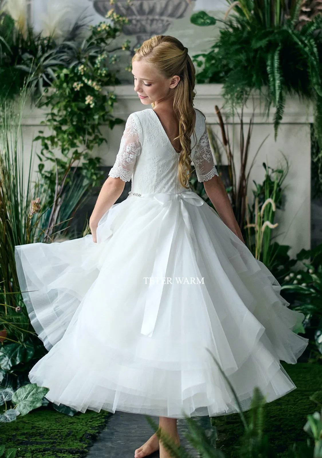 Long Sleeve Horsehair Dress FR06N