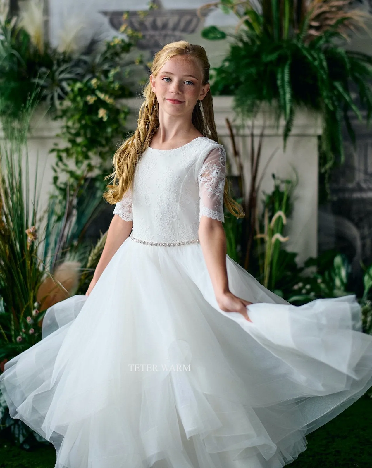 Long Sleeve Horsehair Dress FR06N