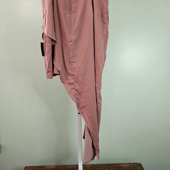 Lulus Lets Celebrate Tonight Asymmetrical Satin Party Dress Size 12