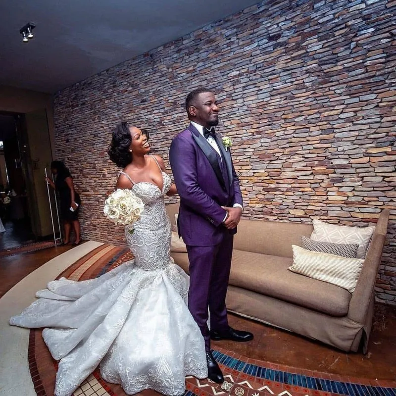 Luxury Mermaid Wedding Dress Also Available in Plus Size Handmade Beading Stunning