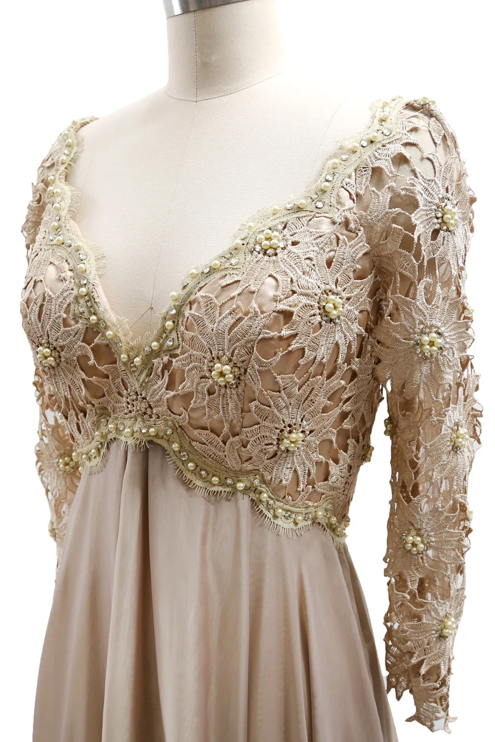 MACloth Women Long Sleeves Short Mother  Bride Dresses V Neck Cocktail Party