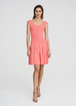 Maia - Drop Waist Dress with Laser Cut Scallop Design