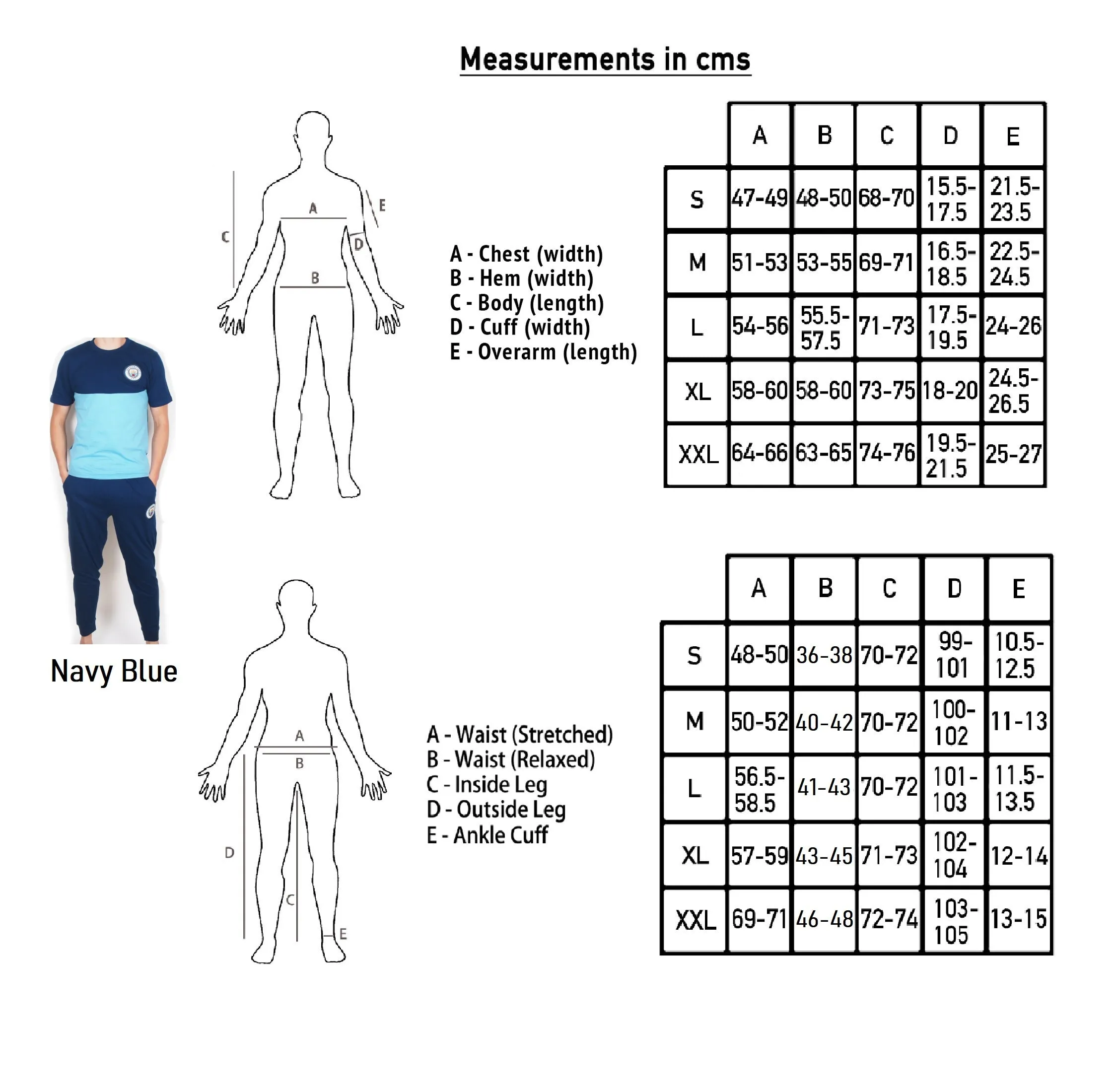 Manchester City FC Mens Pyjamas Long