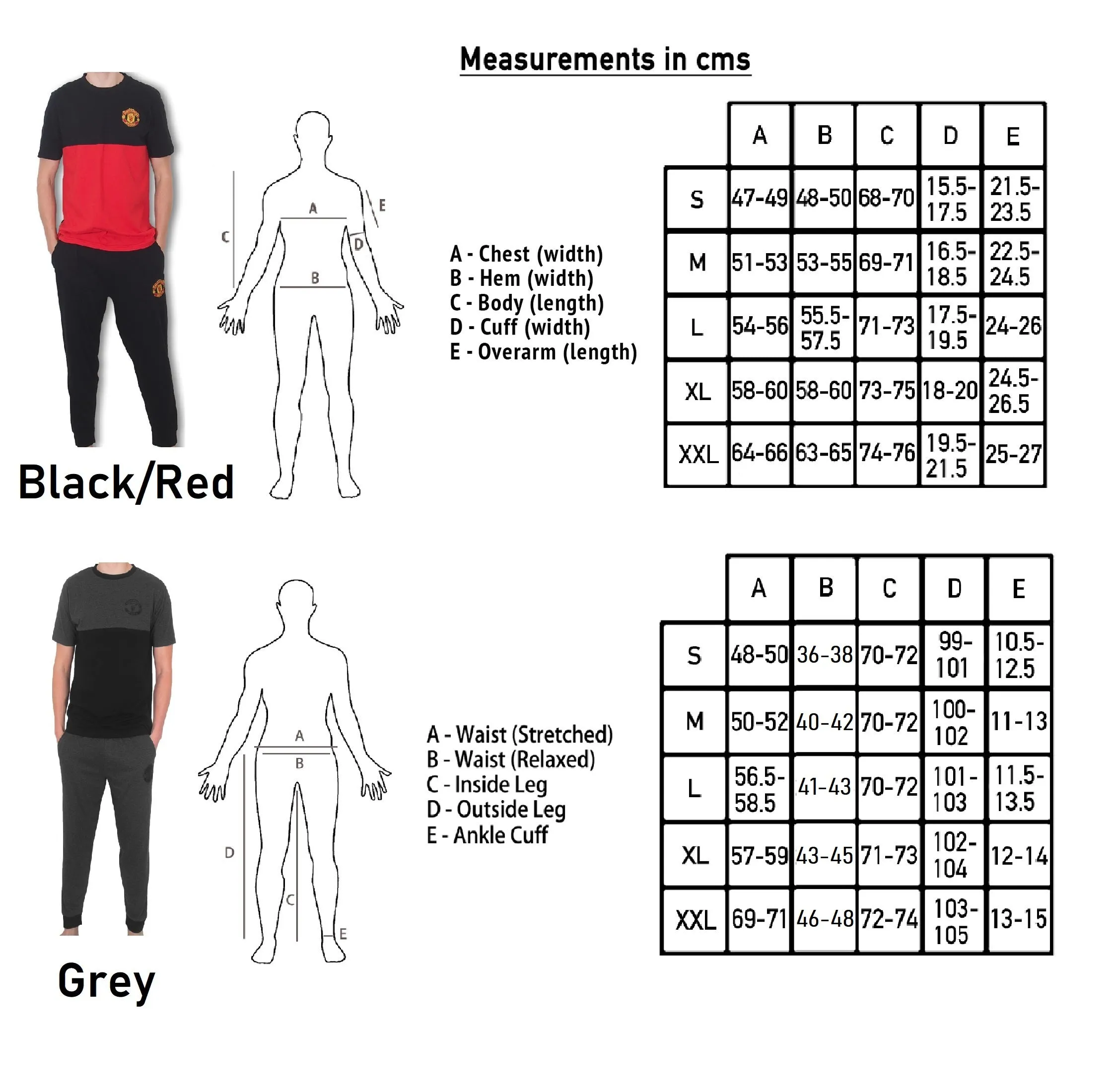 Manchester United FC Mens Pyjamas Long