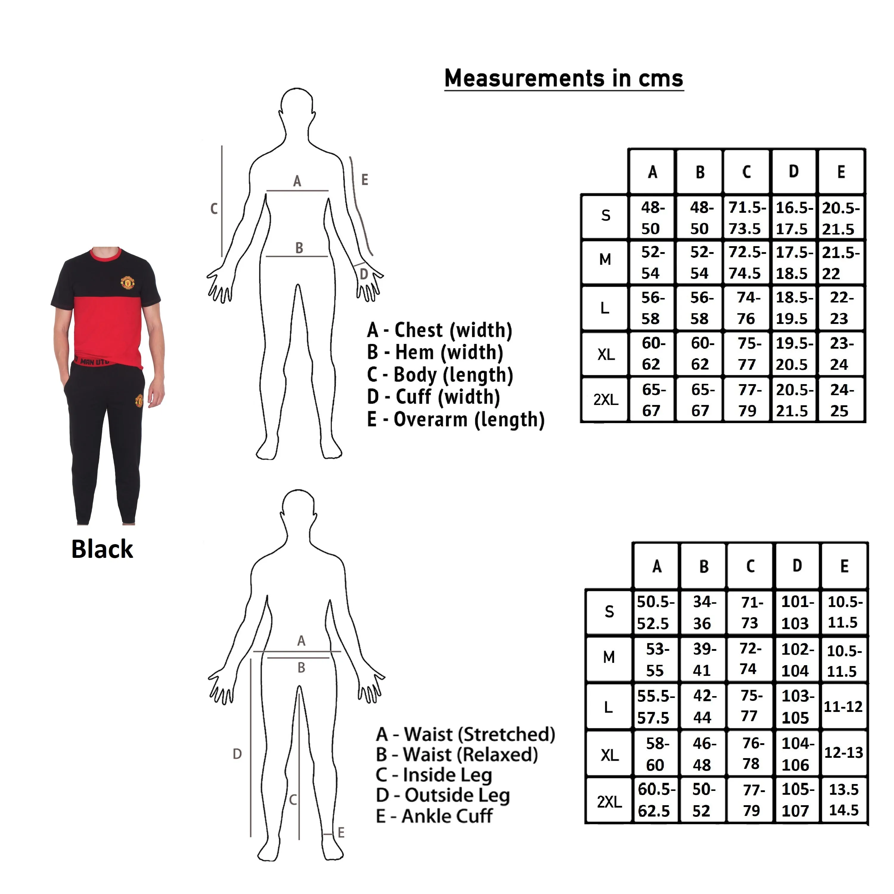 Manchester United FC Mens Pyjamas Long