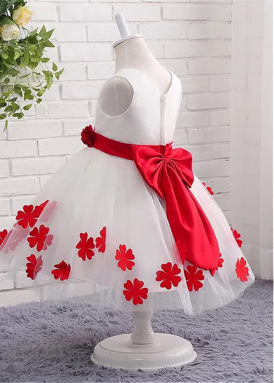 Marvelous Tulle V-neck Neckline Ball Gown Flower Girl Dresses