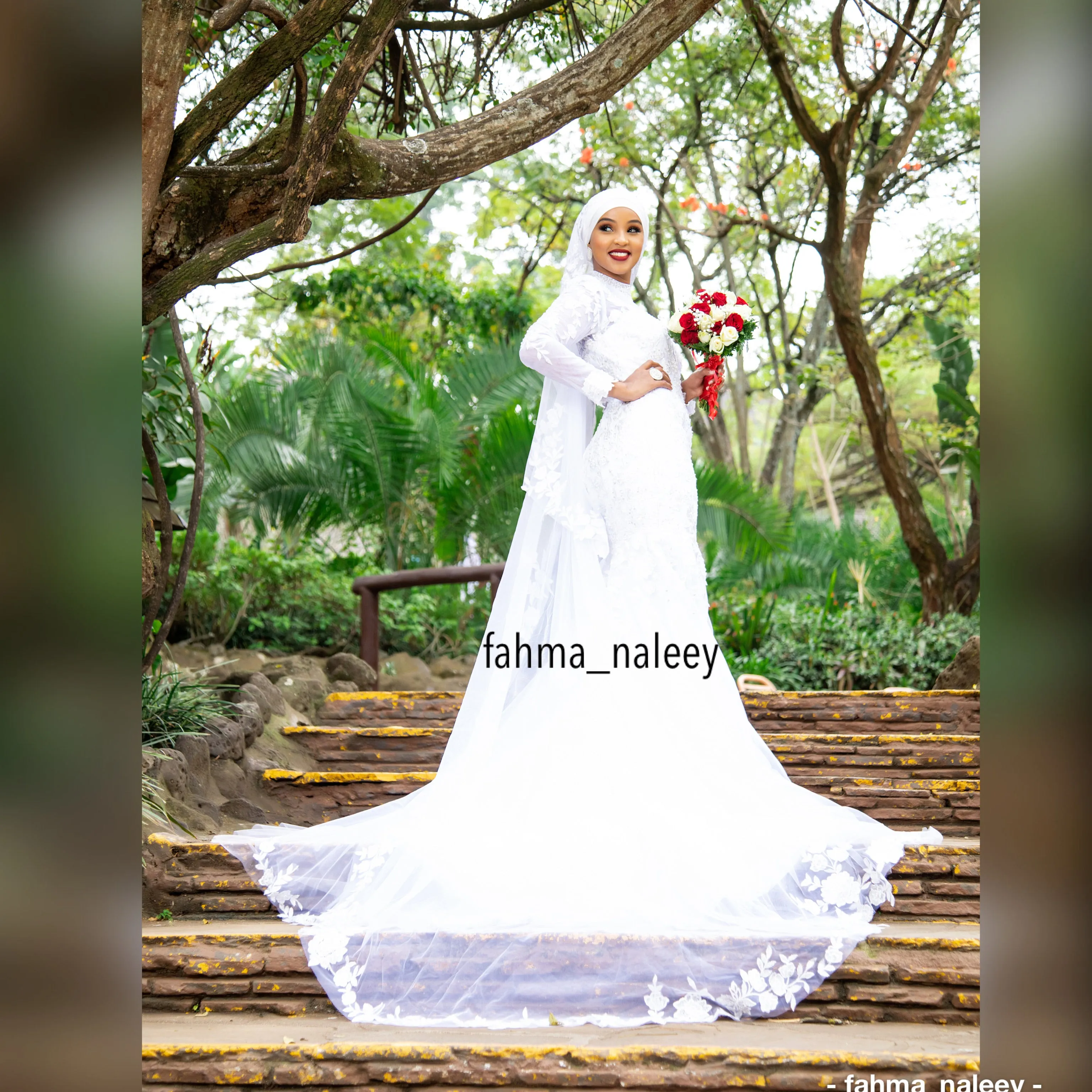 Mermaid Wedding Gown Turtle neck