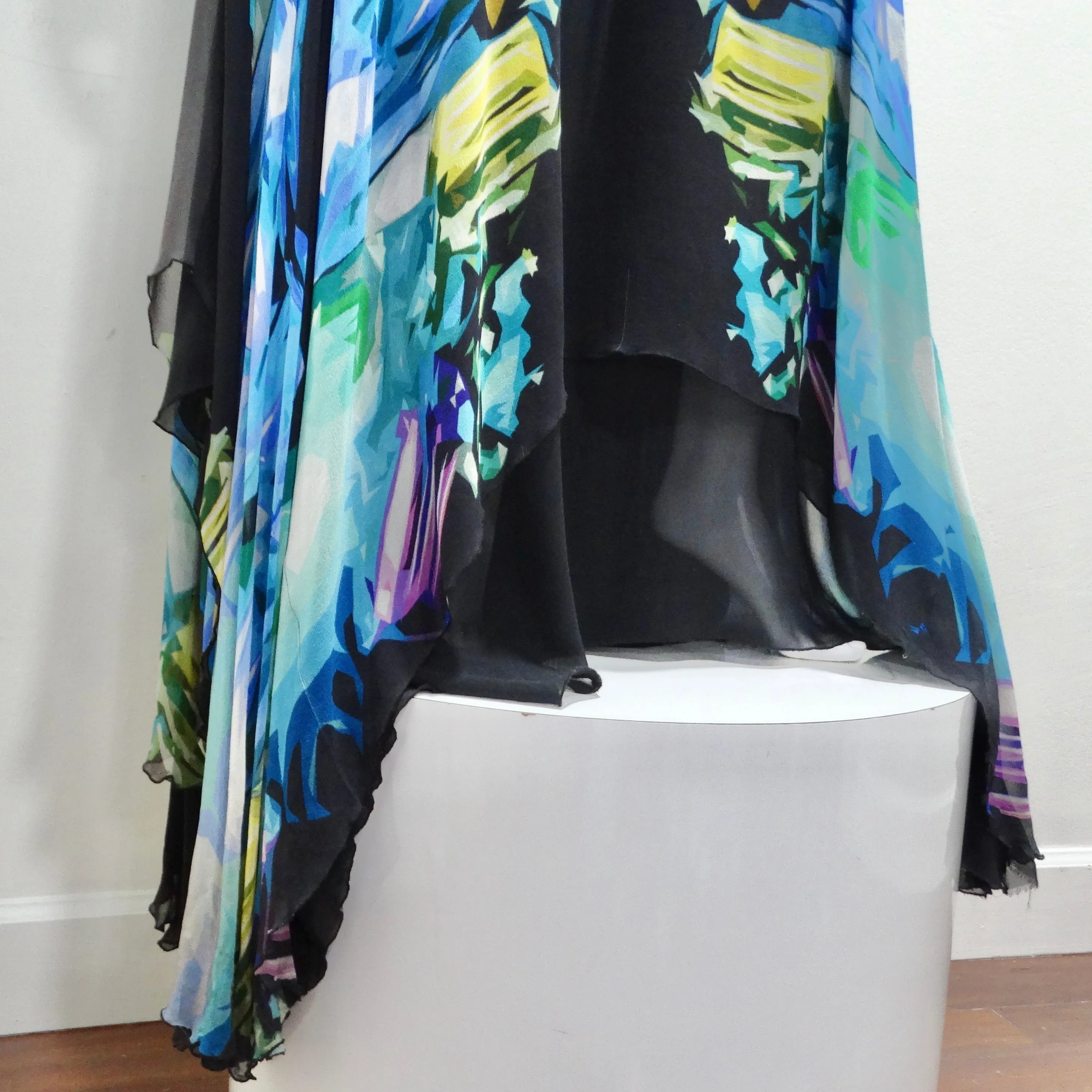 Michael Angel Multicolor Evening Gown