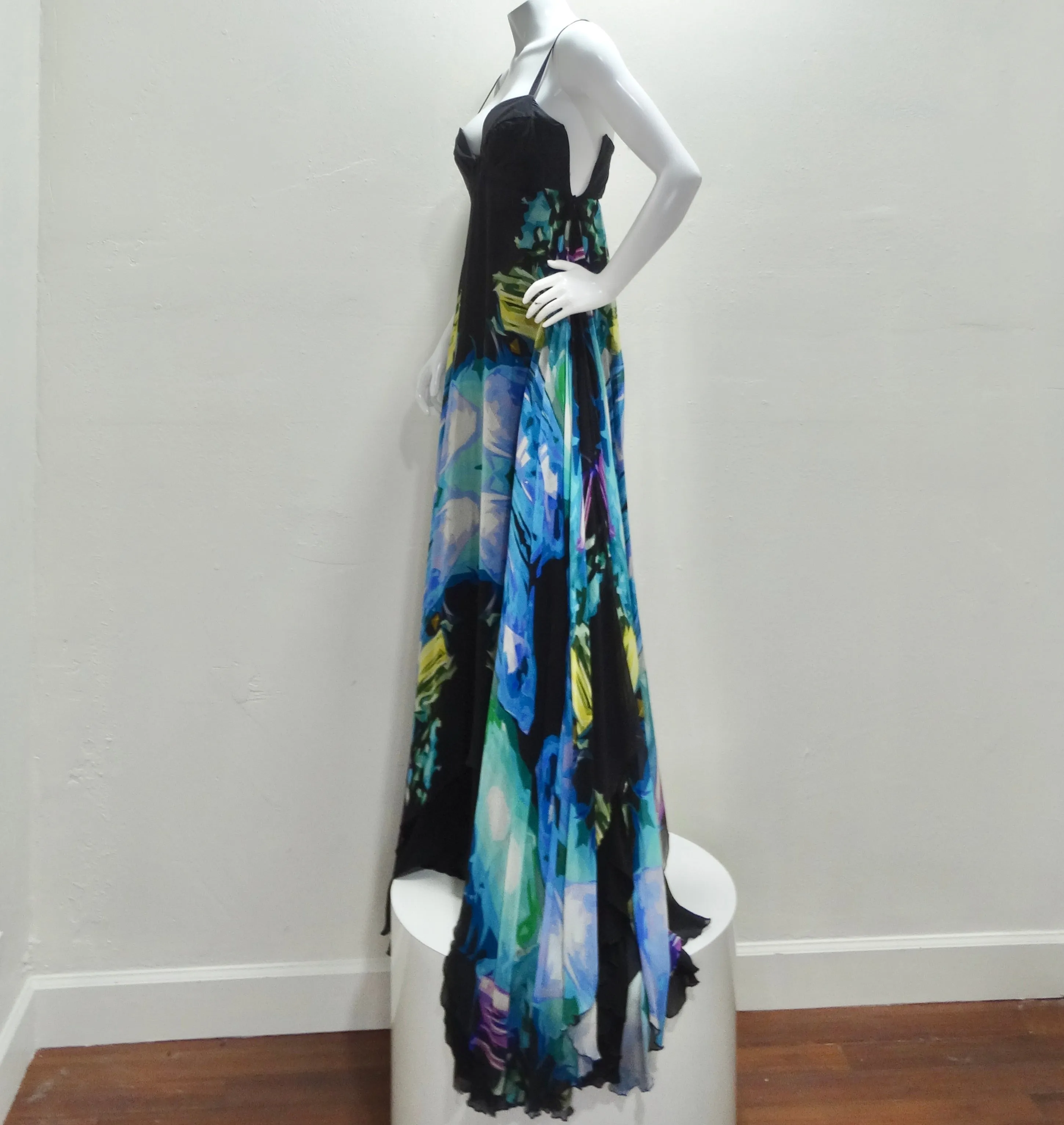 Michael Angel Multicolor Evening Gown