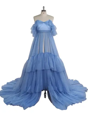 New Ruffle Maternity Dresses for Pictures Maternity Gowns for Photography YEWEN YW220921