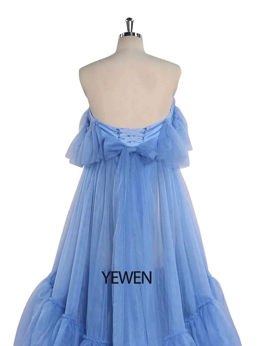 New Ruffle Maternity Dresses for Pictures Maternity Gowns for Photography YEWEN YW220921