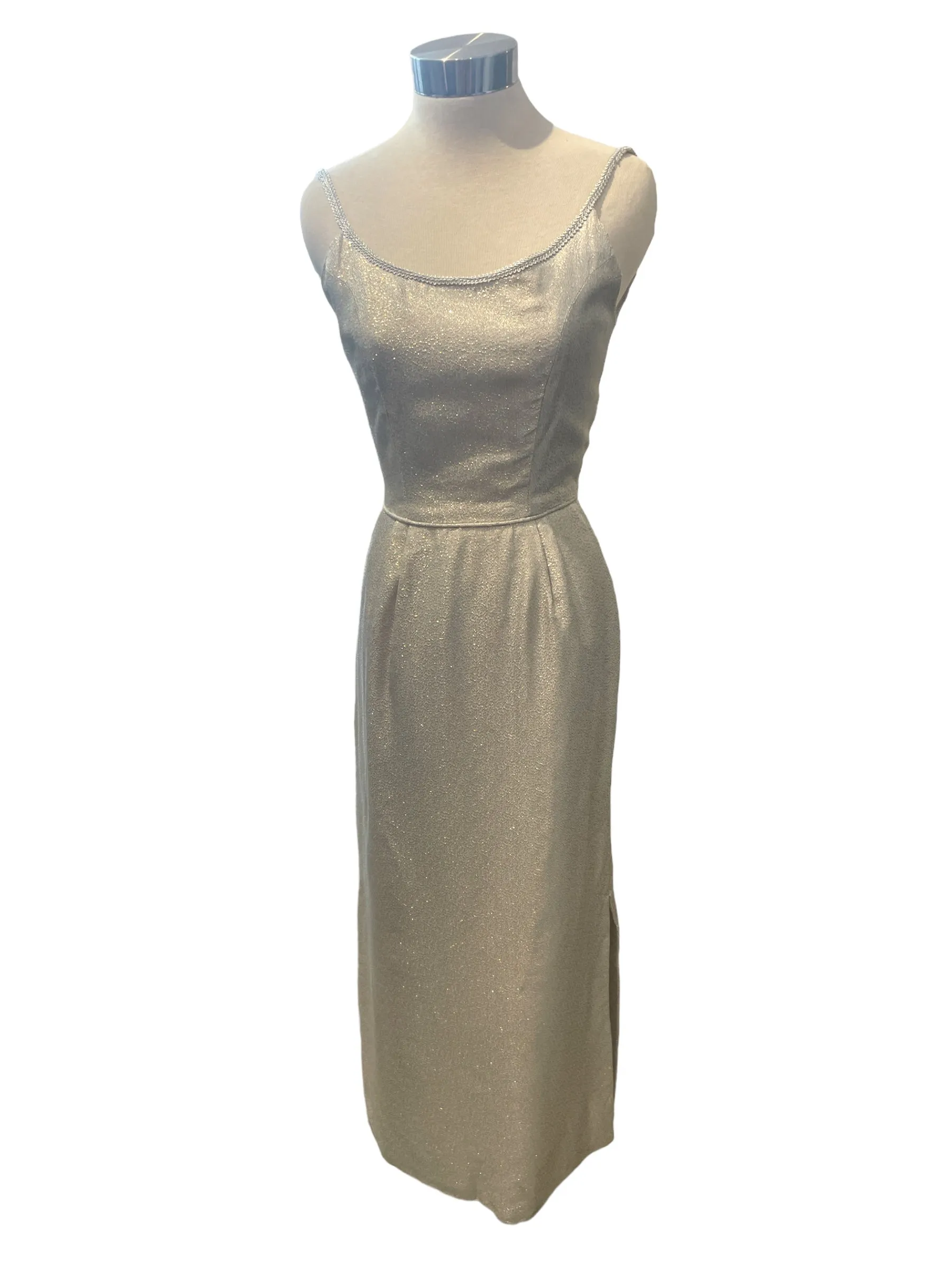Norwegian Winter - SIlvery Shimmer Evening Cocktail Dress