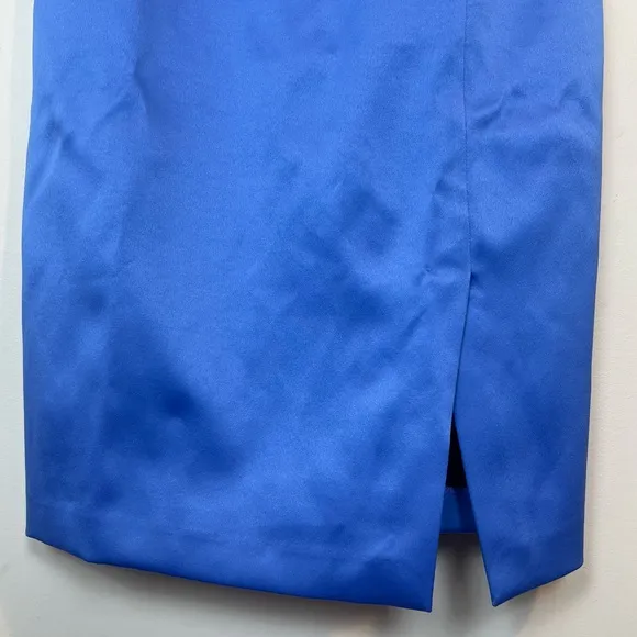 NWT Banana Republic Satin Sheath Dress SZ 14 *TALL* Periwinkle Blue Sleeveless