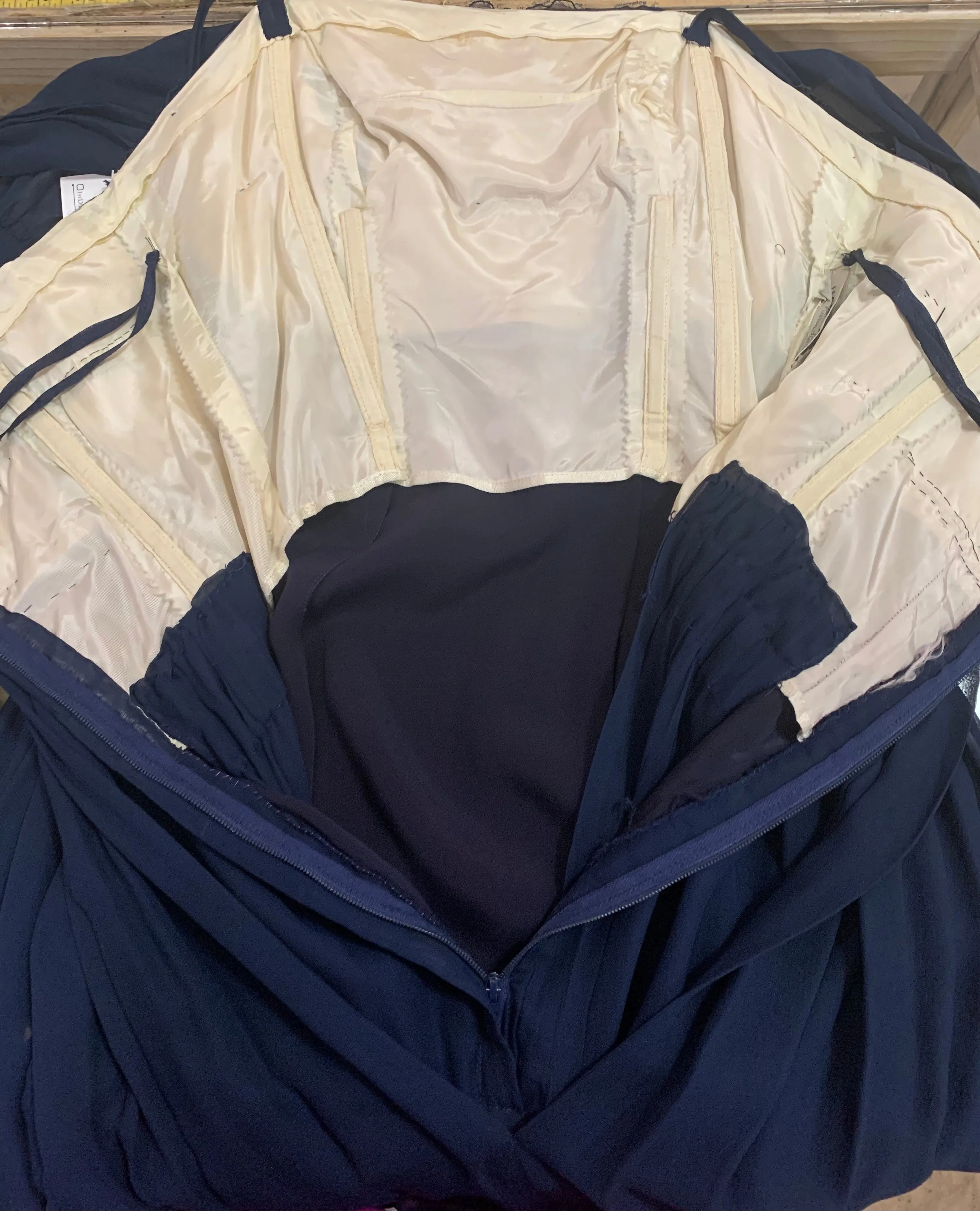Oleg Cassini 60s Attribution Royal Blue Chiffon Cocktail Dress