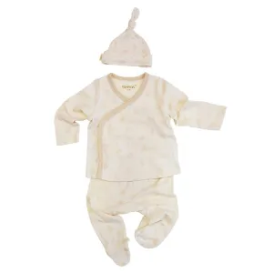 Organic Baby Clothes: Layettes For Newborns - Kimono Top, Footie Pant, Bonnet