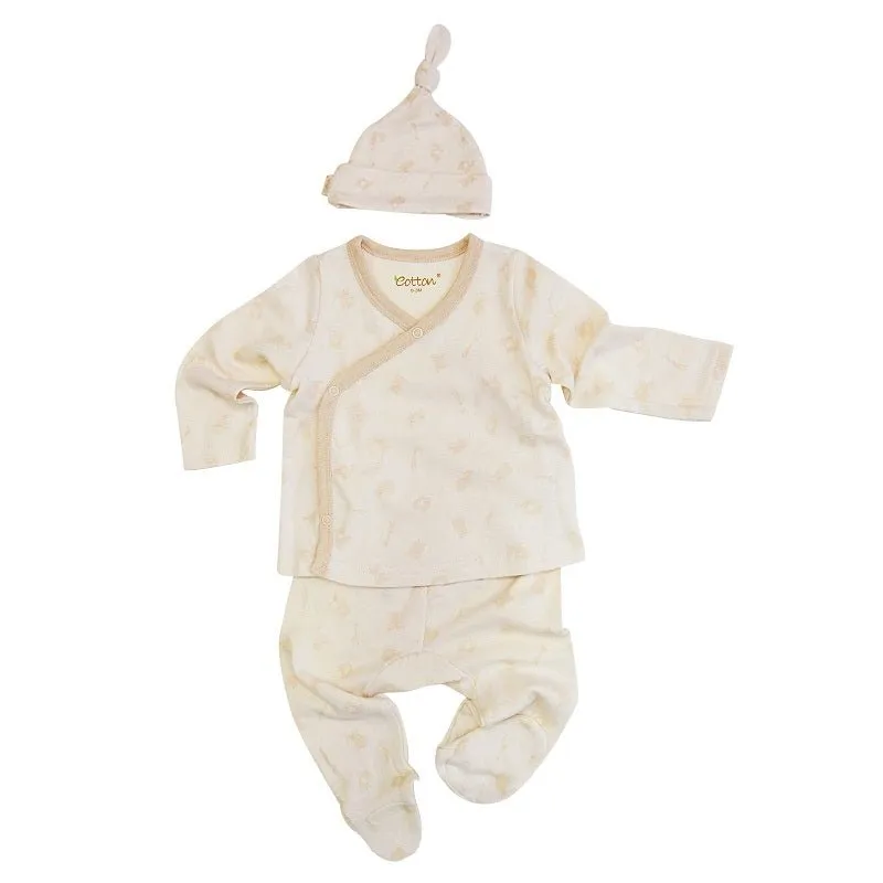 Organic Baby Clothes: Layettes For Newborns - Kimono Top, Footie Pant, Bonnet