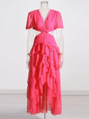 Patchwork Lace Up Dresses
