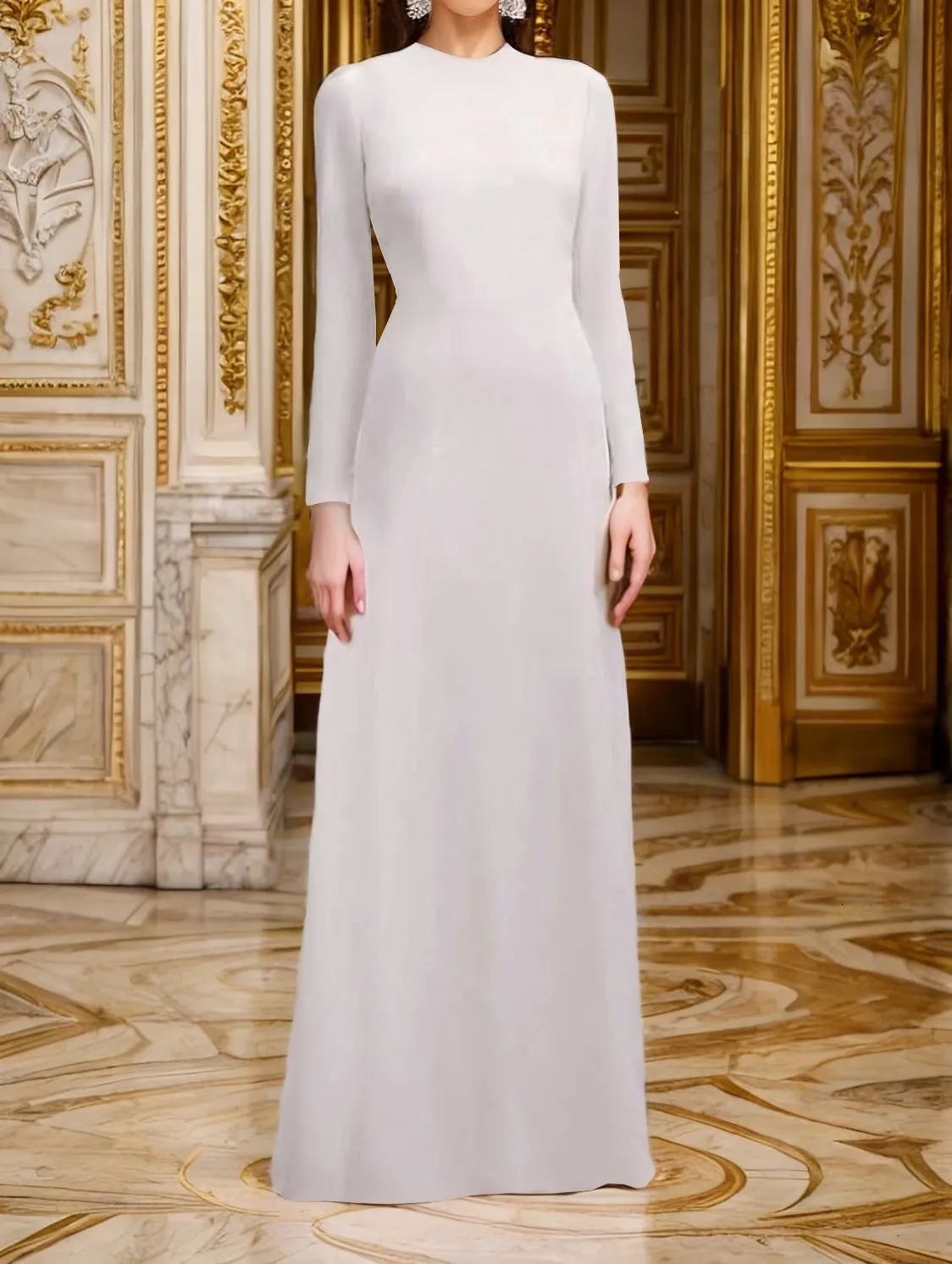 Peninsula Long Sleeves Gown - All Colors