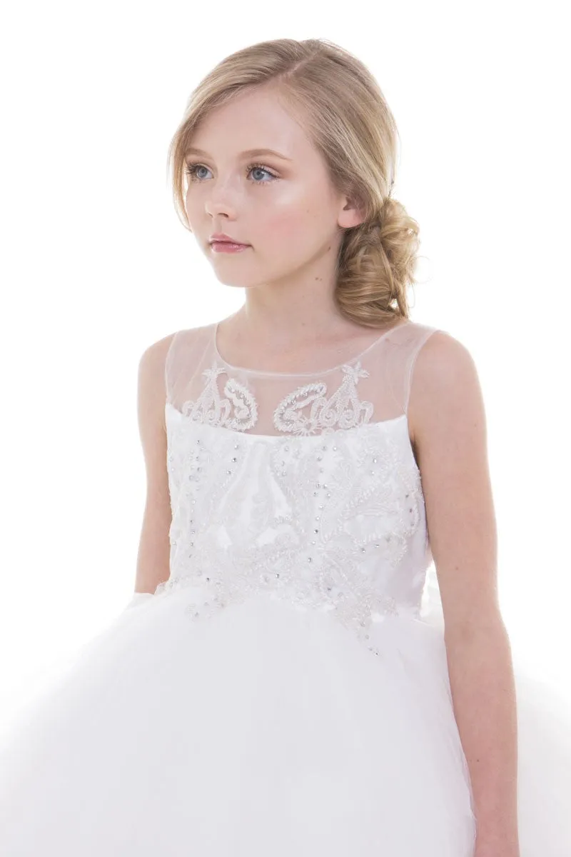Petite Adele Embroidered High Low Dress C310