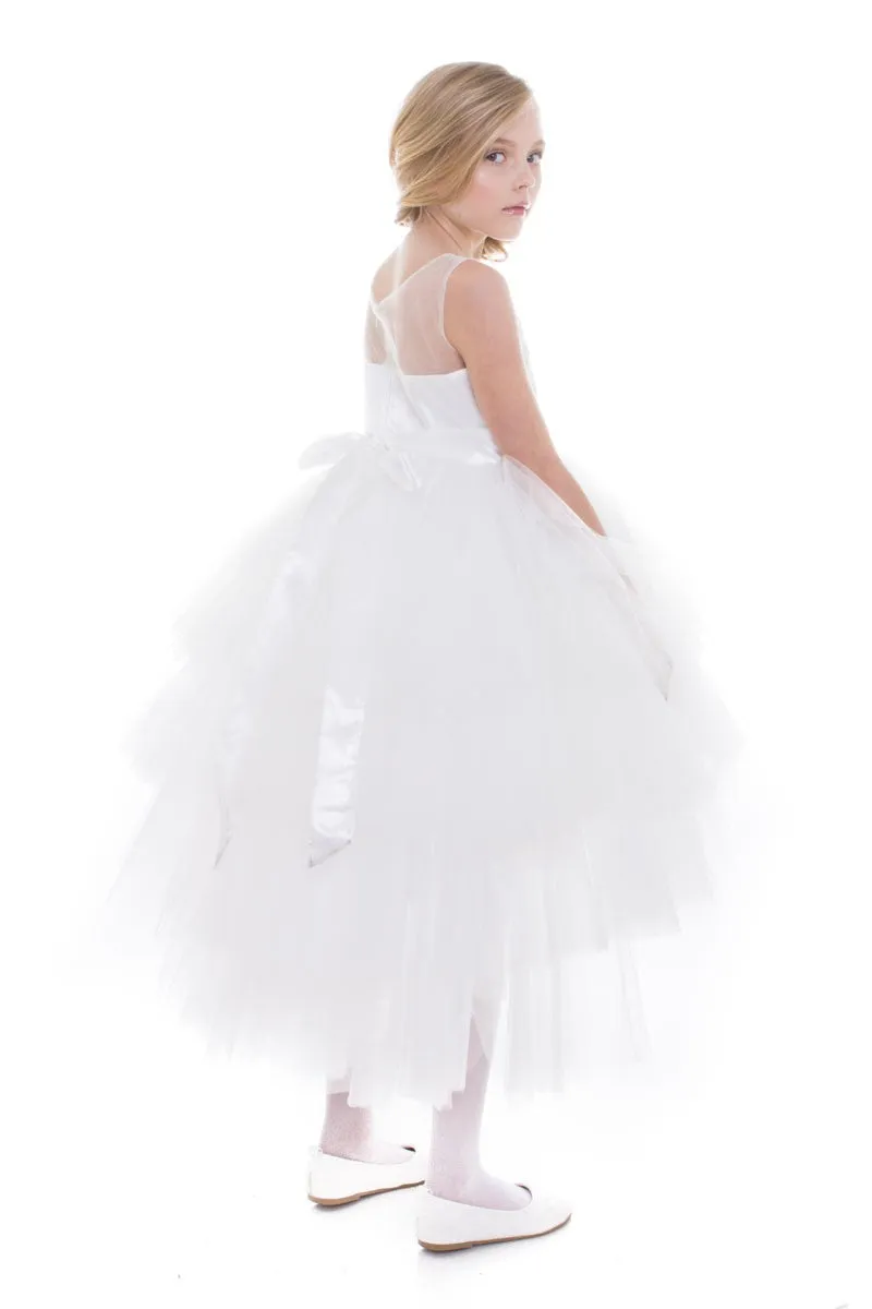 Petite Adele Embroidered High Low Dress C310