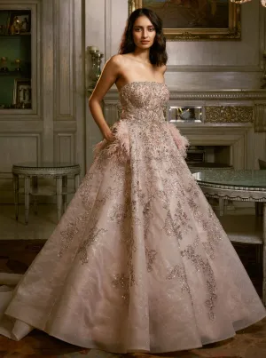 Powder Pink Yulia Organza Gown