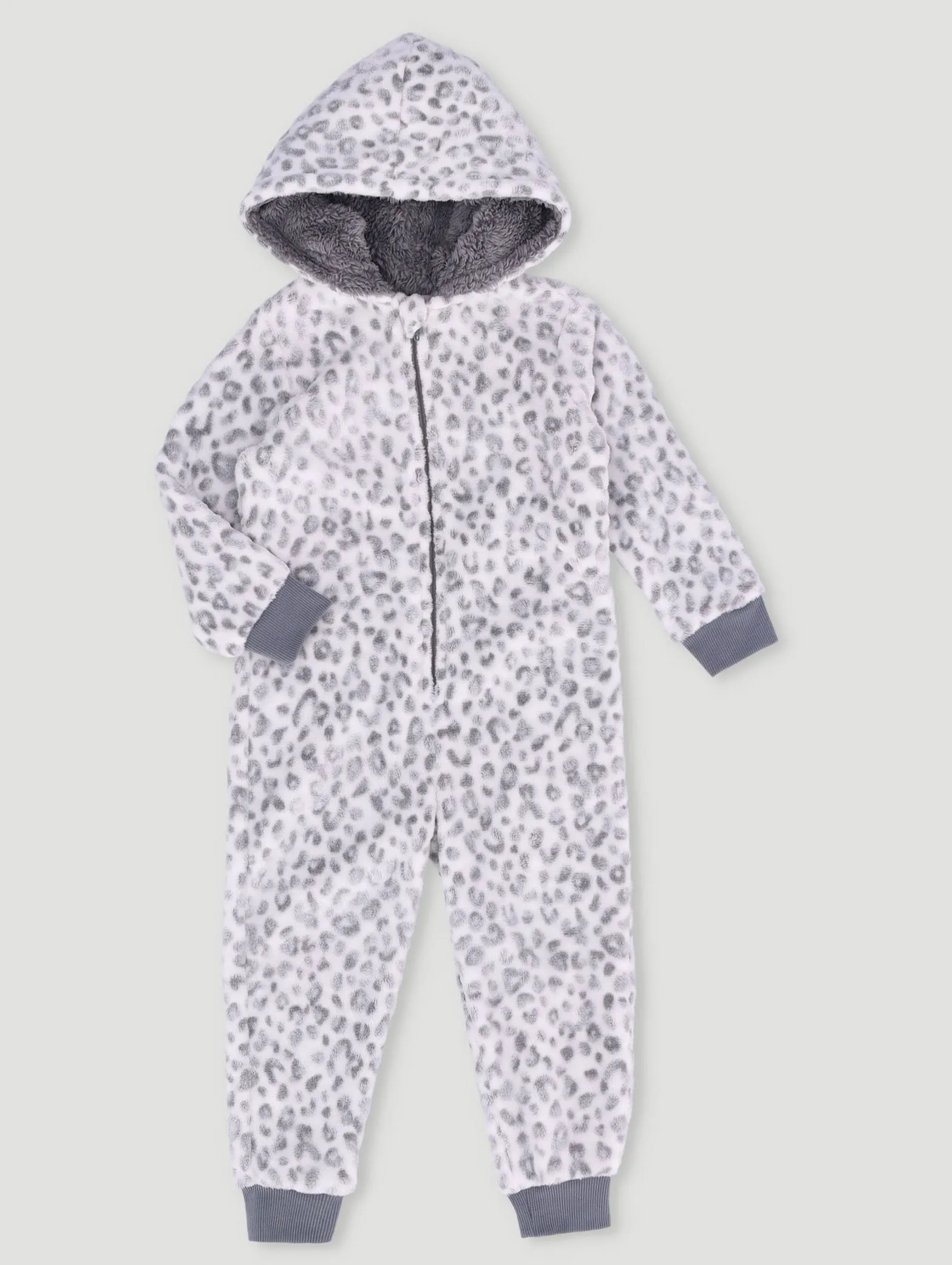 Pre-Girls Leopard Jacquard Onesie - White