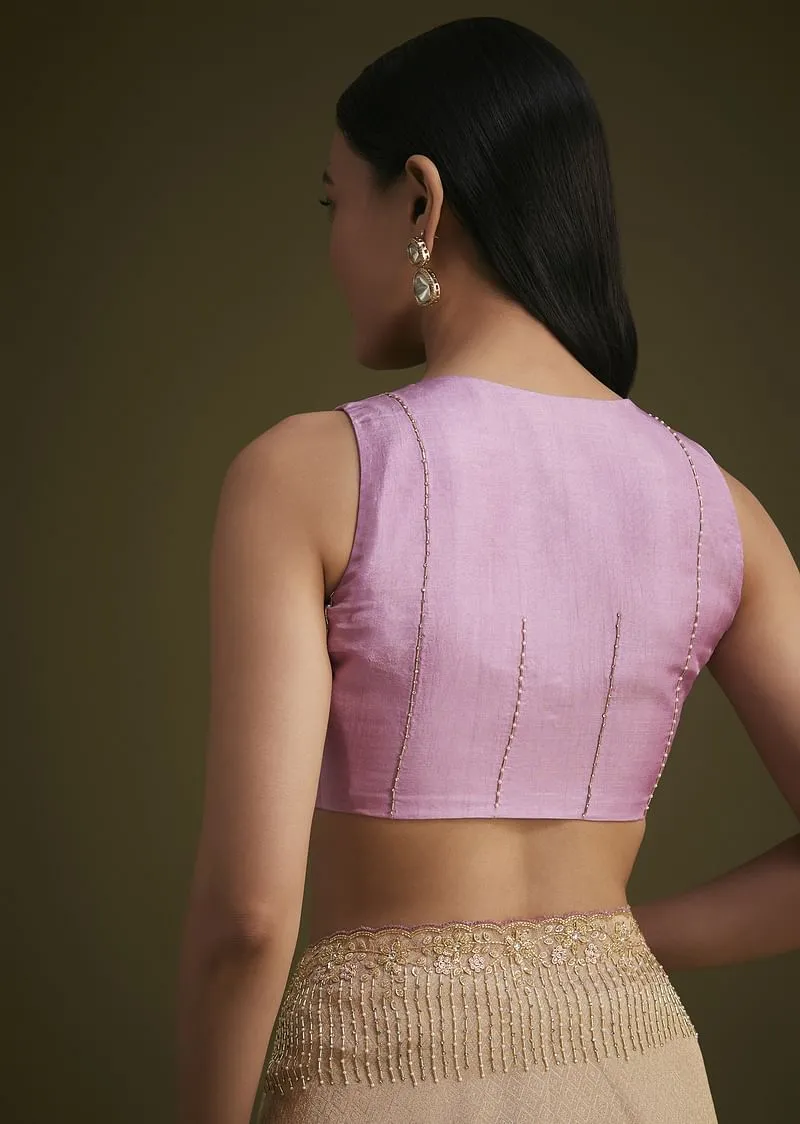 Purple Ombre Jacquard Saree