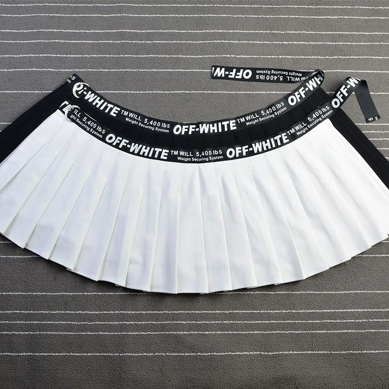 "DARK HIGH WAIST" PLEATED SKIRT K052605