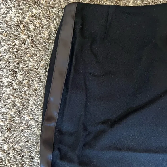Ralph by Ralph Lauren NWT Wool Tuxedo Black Mini Skirt Satin Stripes Size 2‎