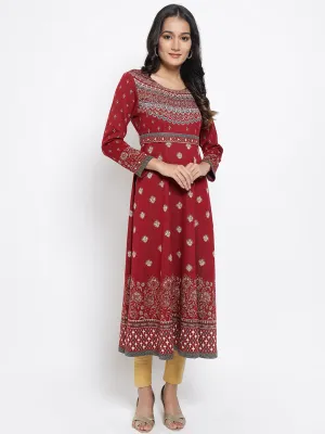Red Jacquard Dress