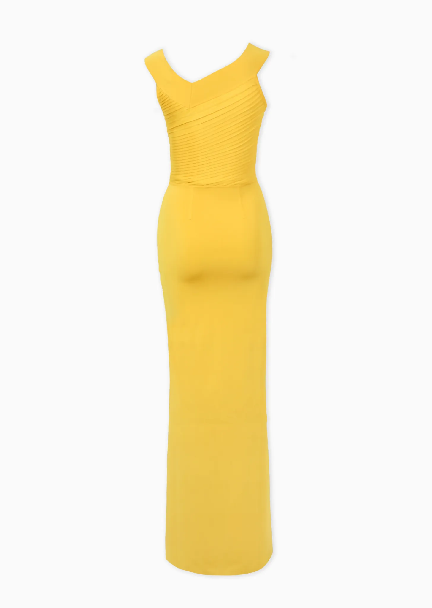Reine - V Neck Pleated Column Gown