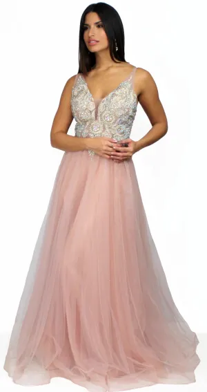 Romance Language Mauve Formal Gown