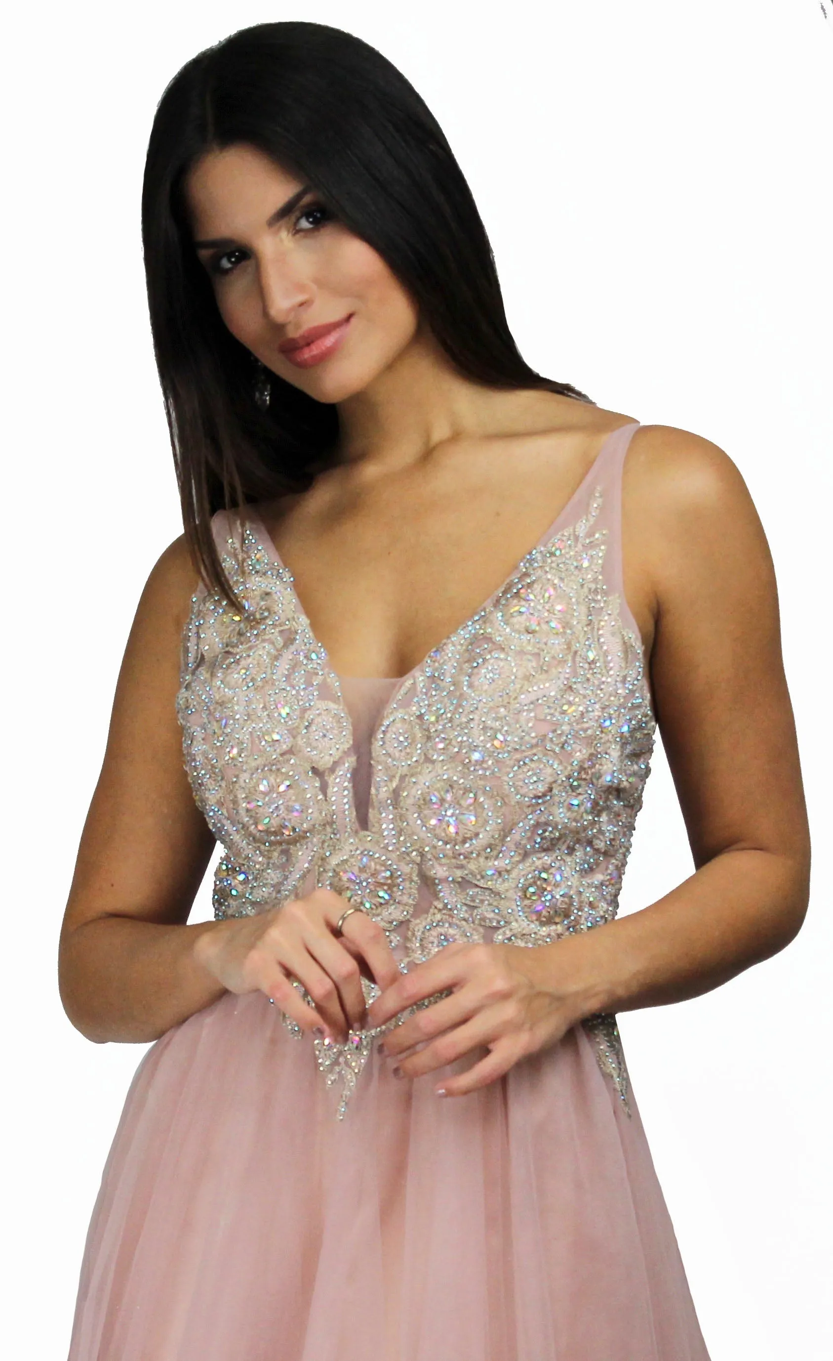 Romance Language Mauve Formal Gown
