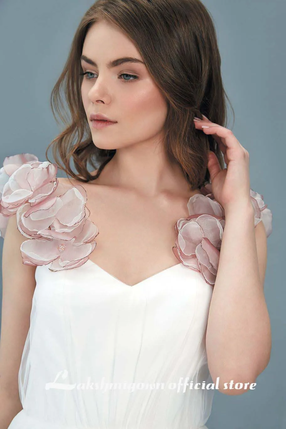 Roycebridal Elegant Short A Line Wedding Dresses with flower Sweetheart  Appliques Ankle Length Plus Size Custom Made Bridal Gown