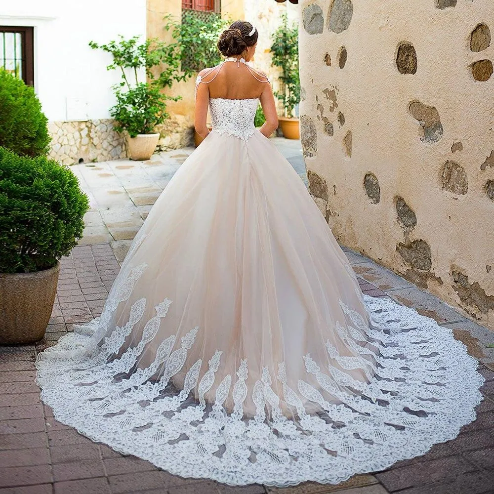Roycebridal Lace Princess Ball Gown Wedding Dresses