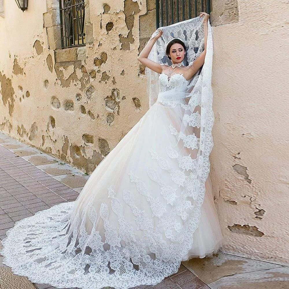 Roycebridal Lace Princess Ball Gown Wedding Dresses