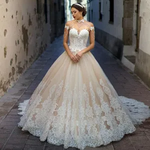Roycebridal Lace Princess Ball Gown Wedding Dresses